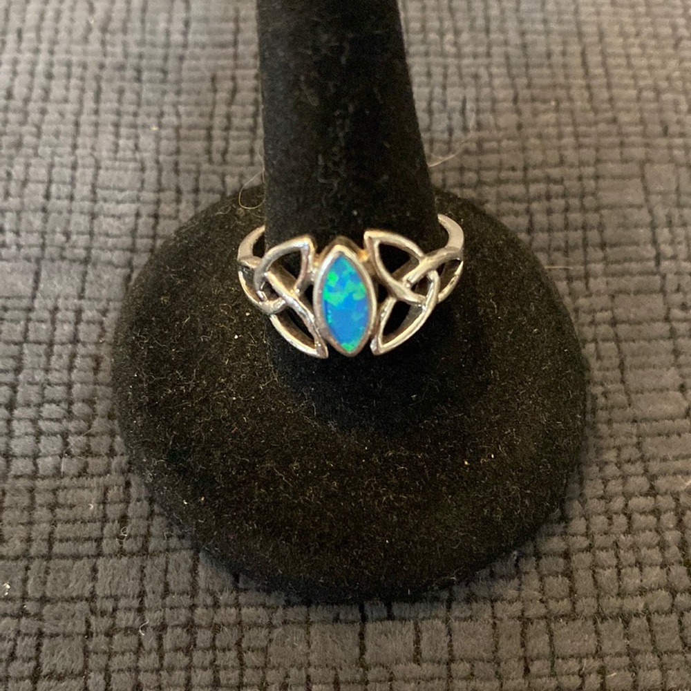 Sterling Silver Ammolite Ring